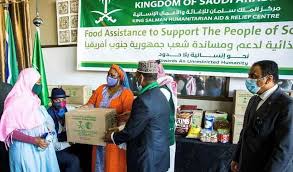 Saudi aid agency distributes food to COVID-19 hit families in South Africa.