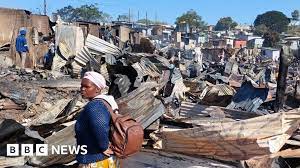 Hundreds of Homes destroyed by fire in Durban Hundreds of Homes destroyed by fire in Durban