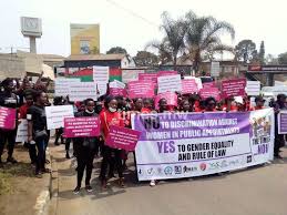 Women groups demonstrate against President’s few women appointment Women groups demonstrate against President’s few women appointment